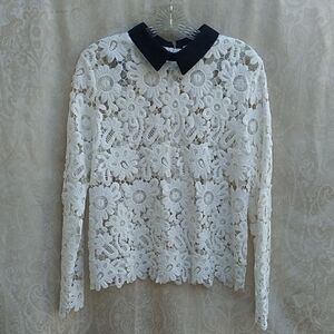 Self - Portrait Cotton Lace Top Size 10